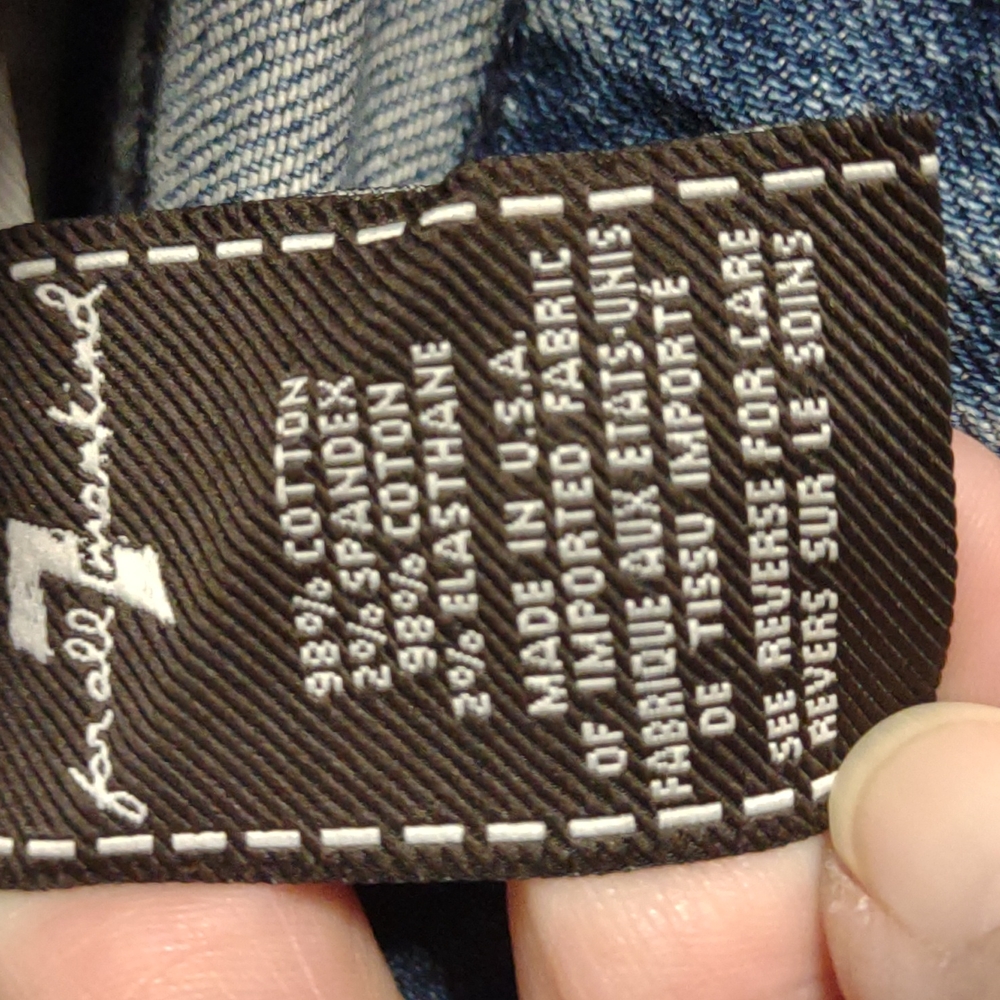 7 for All Mankind 7FAMK NWT WMs 31" Lexi A Pocket Distressed Destroyed Boot Cut - Picture 9 of 9